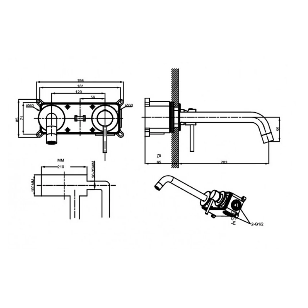 μπαταρια εντοιχισμου dc διαστασεις